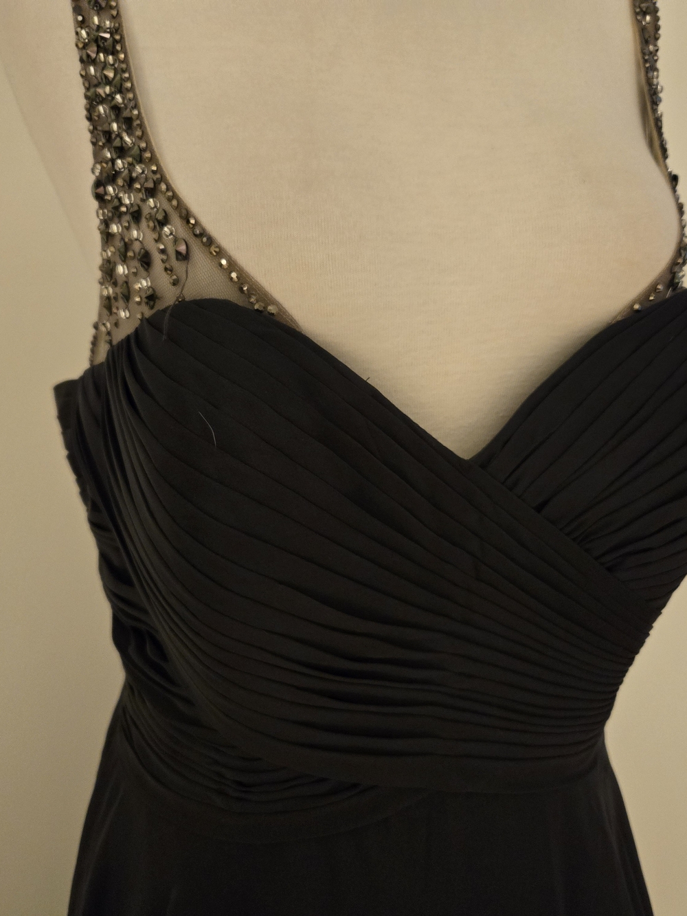 Alyce Paris Black Beaded-Strap Maxi Gown - Picture 3 of 12